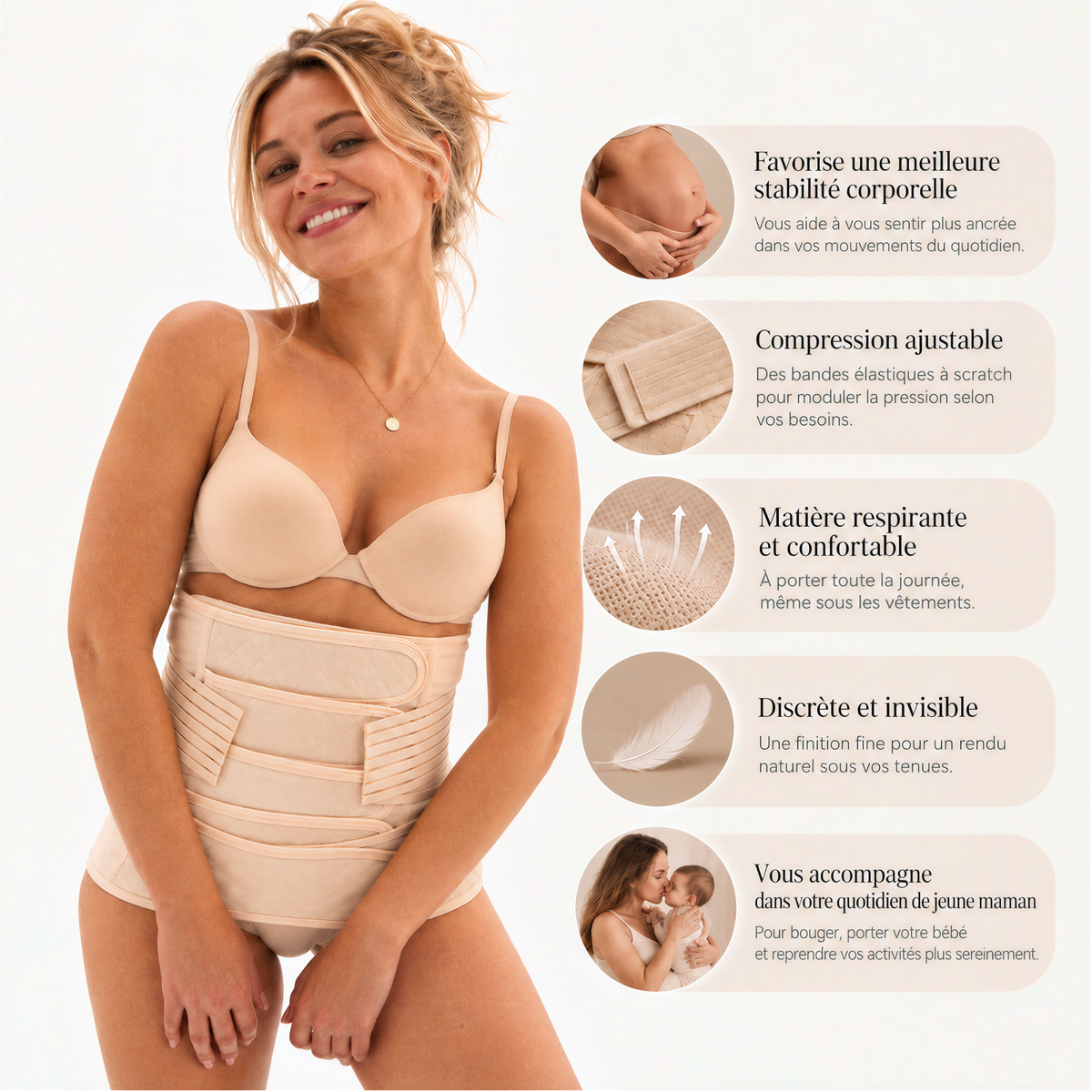 La ceinture de récupération postnatale Bebeolait